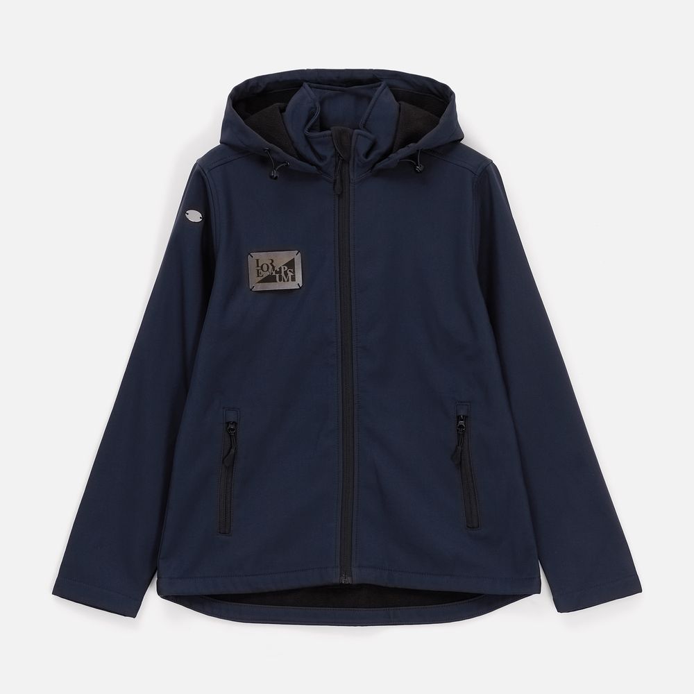 Куртка софтшелл с капюшоном мужская Race Men, темно-синяя