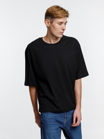 Футболка оверсайз унисекс Base Space, черная, размер XL/XXL