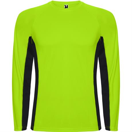 Спортивная футболка SHANGHAI L/S мужская, ФЛУОРЕСЦЕНТНЫЙ ЗЕЛЕНЫЙ/ЧЕРНЫЙ 2XL