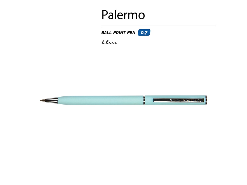 Ручка металлическая шариковая «Palermo», софт-тач