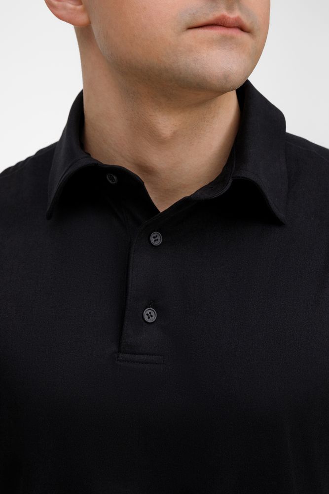 Рубашка поло унисекс Senti, черная