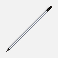 Карандаш простой Triangle Black с ластиком, серебристый