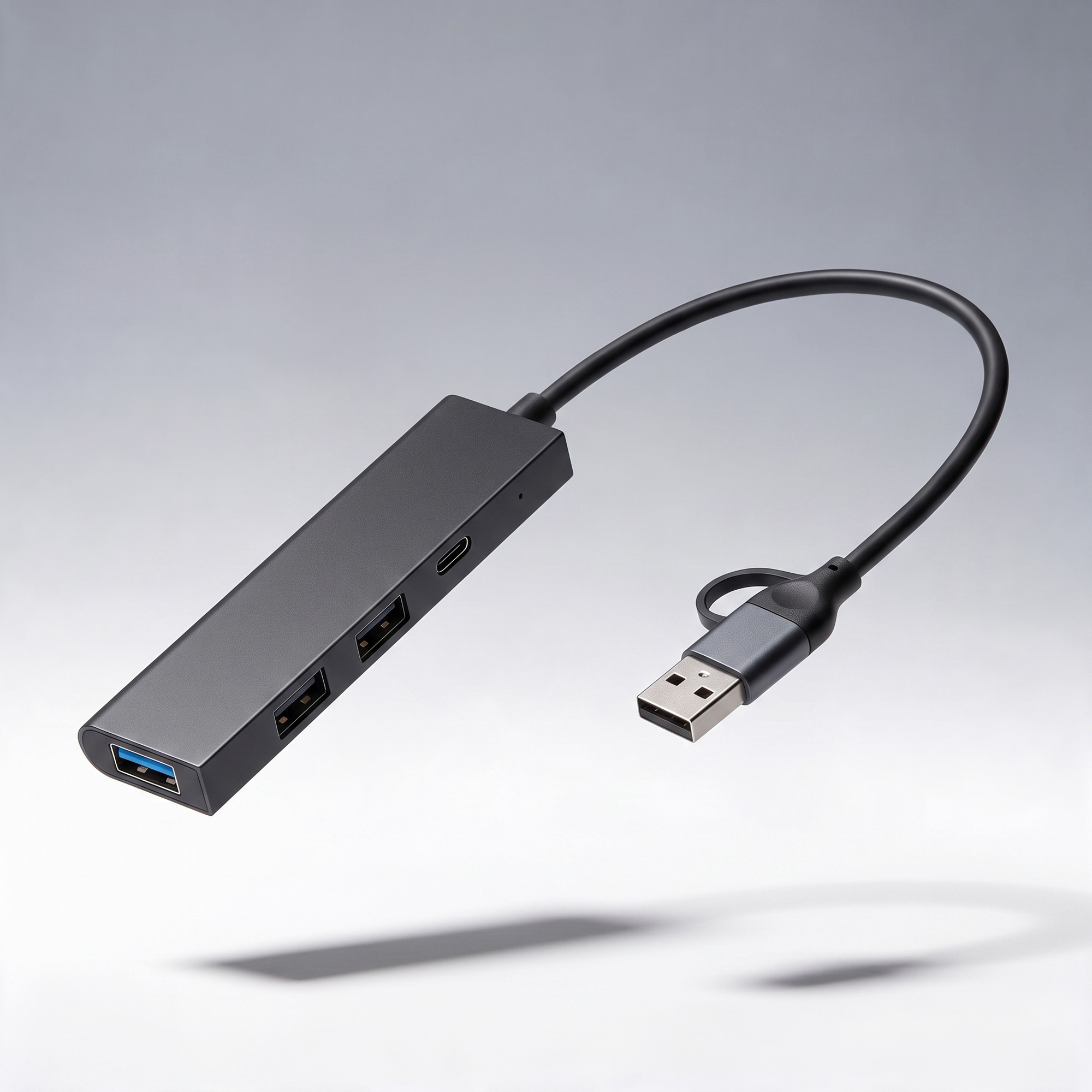 USB-хаб «Command» с коннектором 2-в-1 USB-C и USB-A, 2.0/3.0