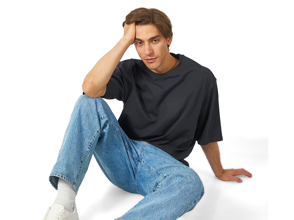 Футболка Berlin к/р оверсайз, 100% хлопок, 180гр, темно-серый