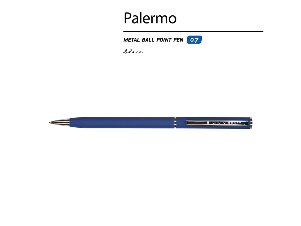 Ручка металлическая шариковая «Palermo», софт-тач
