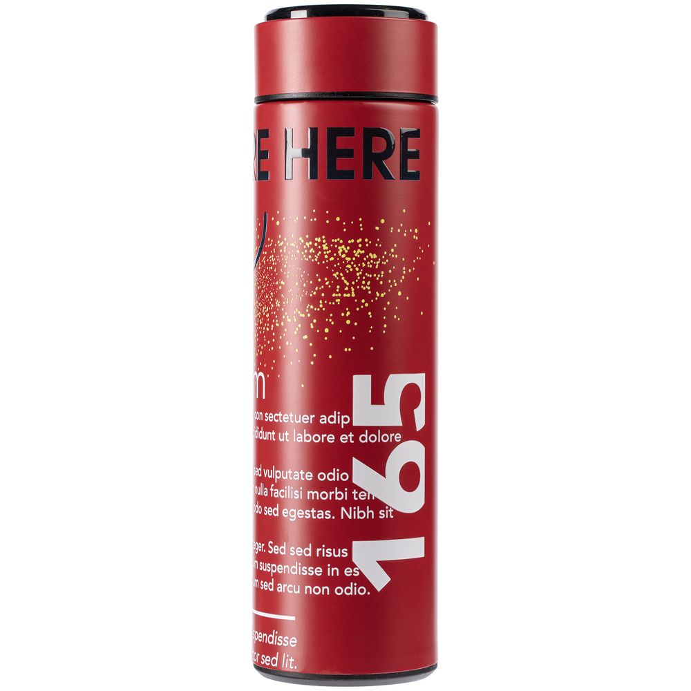 Смарт-бутылка с заменяемой батарейкой Long Therm, красная