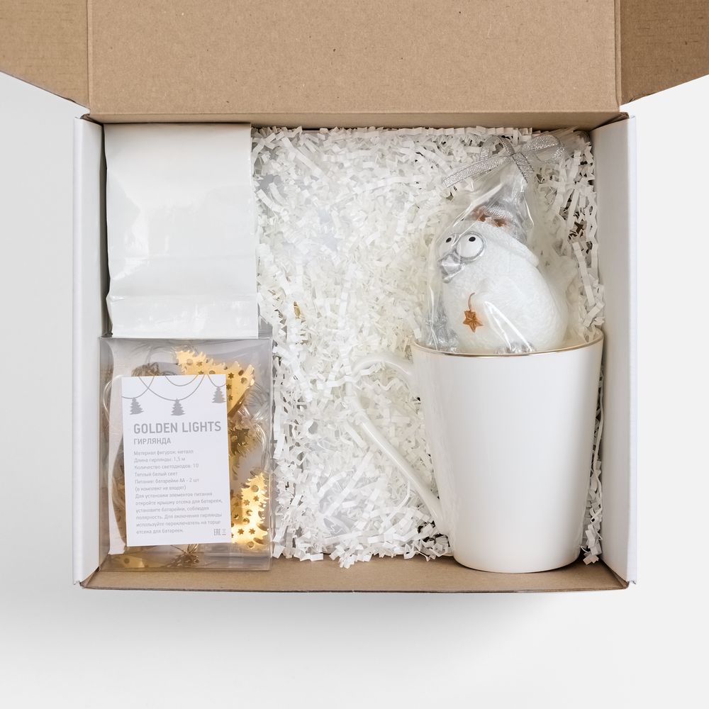 Набор «Планы на счастье», белый с золотистым