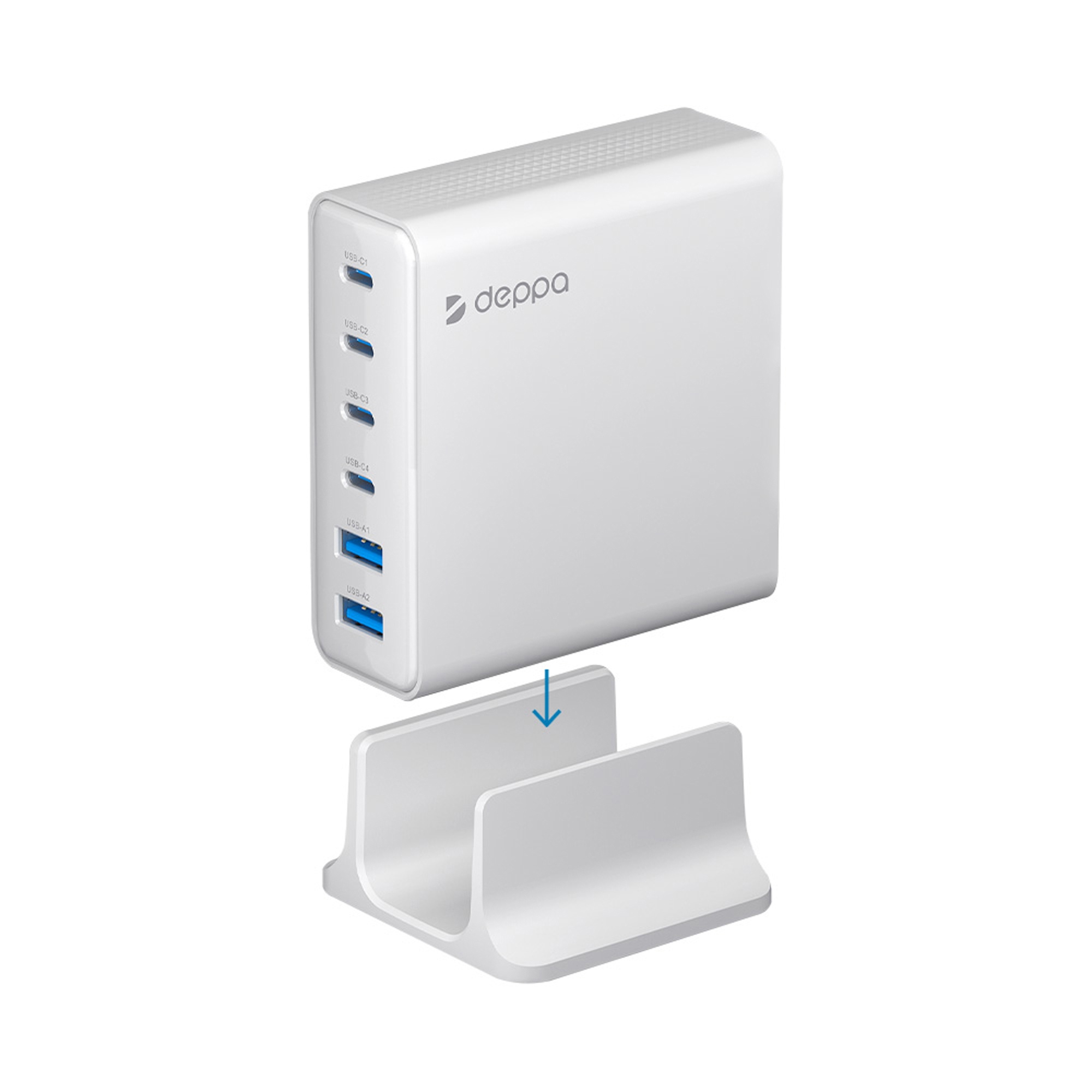 Зарядная станция 4xUSB Type-C, 2xUSB, PD, QC, 160Вт