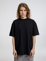 Футболка оверсайз унисекс Sideline, черная, размер XL/XXL