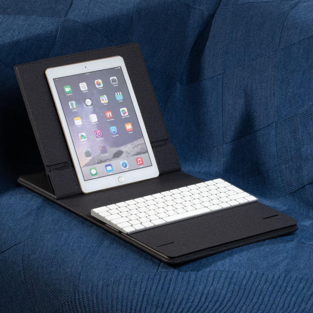Складной стол для ноутбука с беспроводной зарядкой Kickstand Table, серый