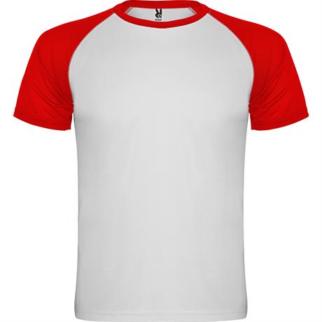Спортивная футболка INDIANAPOLIS мужская, БЕЛЫЙ/КРАСНЫЙ 2XL