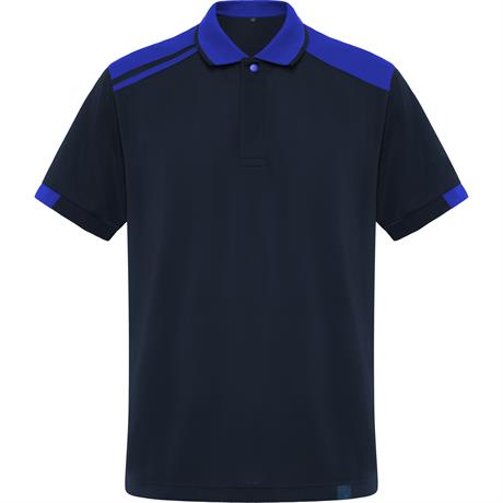 Футболка поло SAMURAI мужская, МОРСКОЙ СИНИЙ/КОРОЛЕВСКИЙ СИНИЙ 2XL