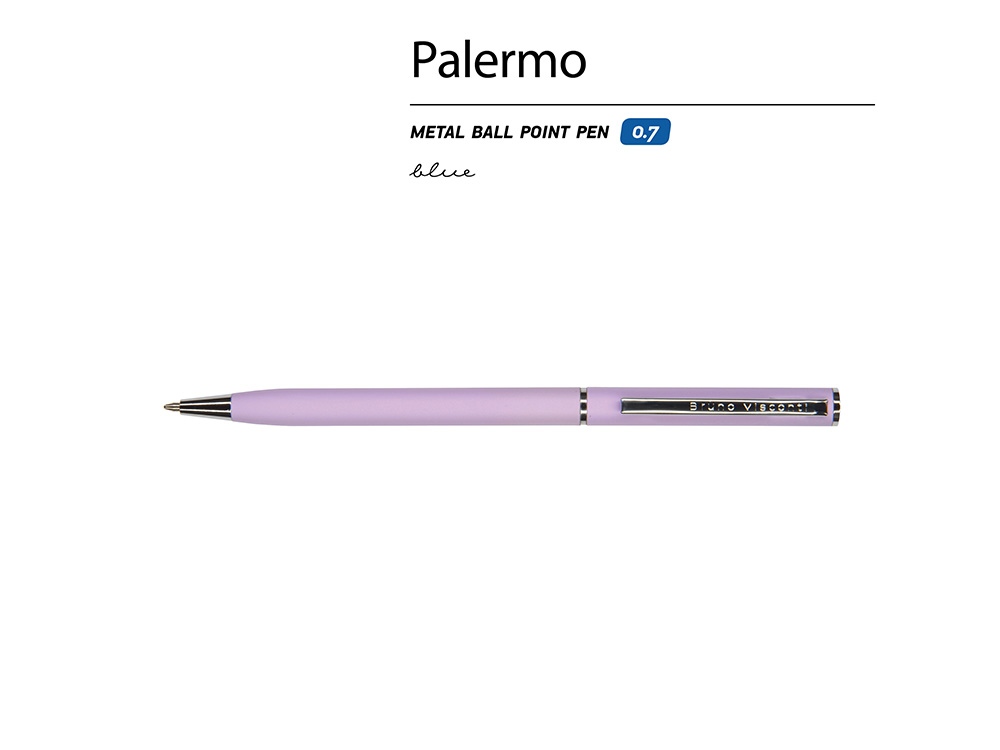 Ручка металлическая шариковая «Palermo», софт-тач