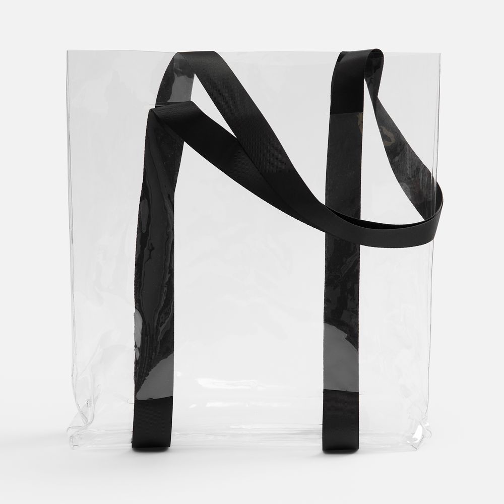 Шопер Clear Fest, ver.2, прозрачный с черными ручками