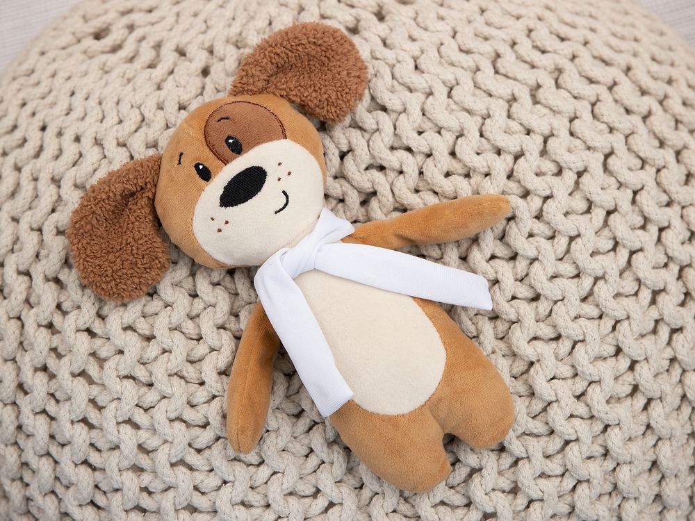 Мягкая игрушка Beastie Toys, собачка с белым шарфом