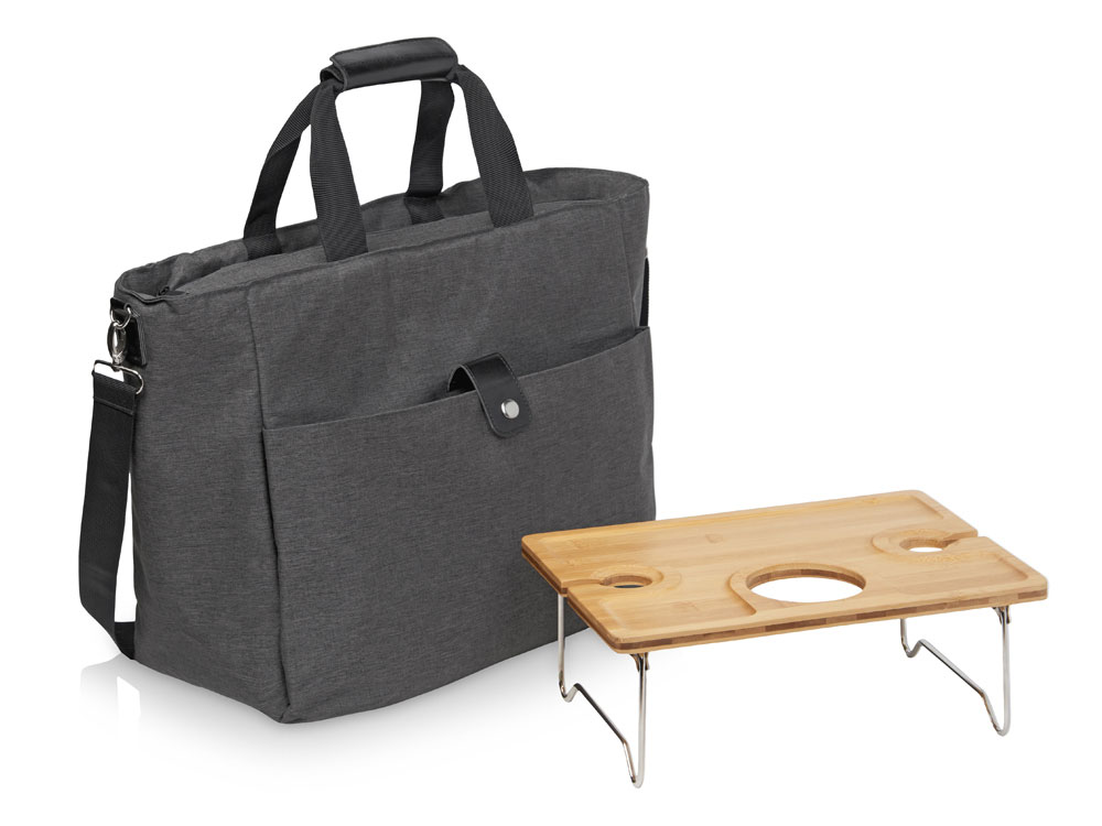 Набор для пикника Fabar сумка-холодильник и бамбуковый столик на ножках