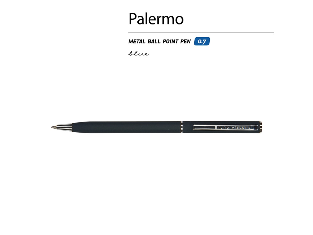 Ручка металлическая шариковая «Palermo», софт-тач