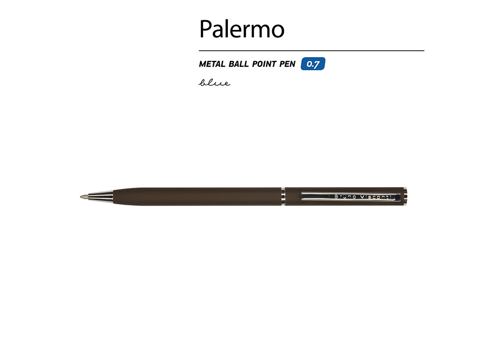 Ручка металлическая шариковая «Palermo», софт-тач