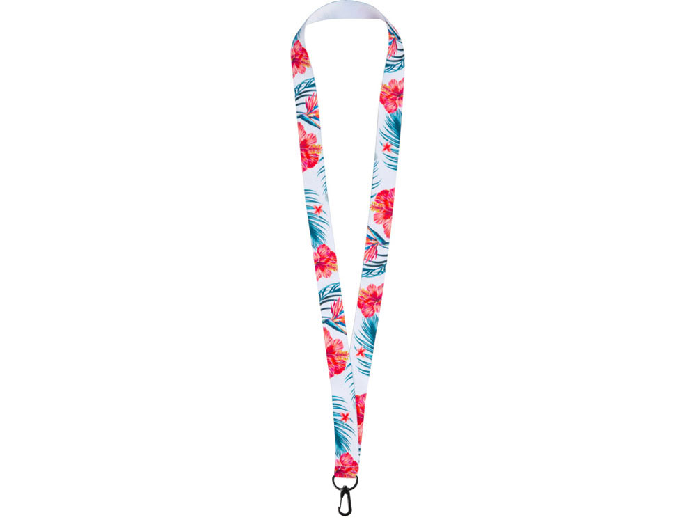 Ланъярд 2 см под сублимацию с трендовым карабином, черный