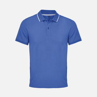 Рубашка поло унисекс Palermo, ярко-синяя с белым, размер 3XL