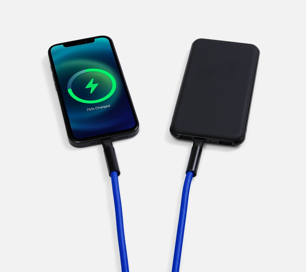 Кабель-ланьярд energyFlex Power Delivery 60 Вт, темно-синий