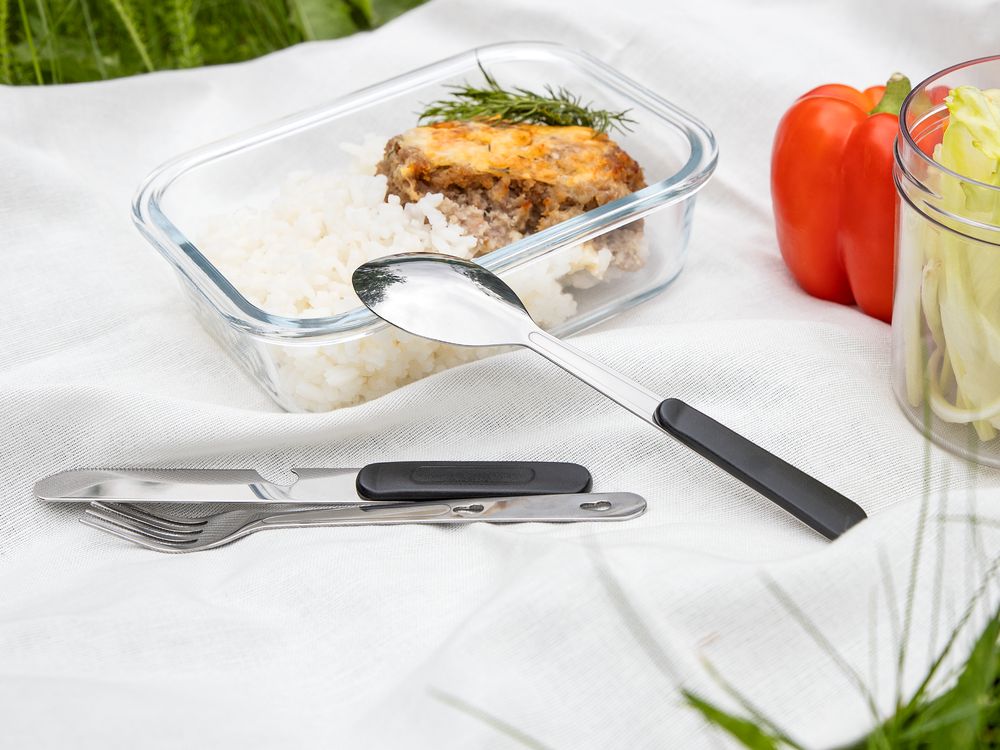 Набор походных столовых приборов Campsite, синий