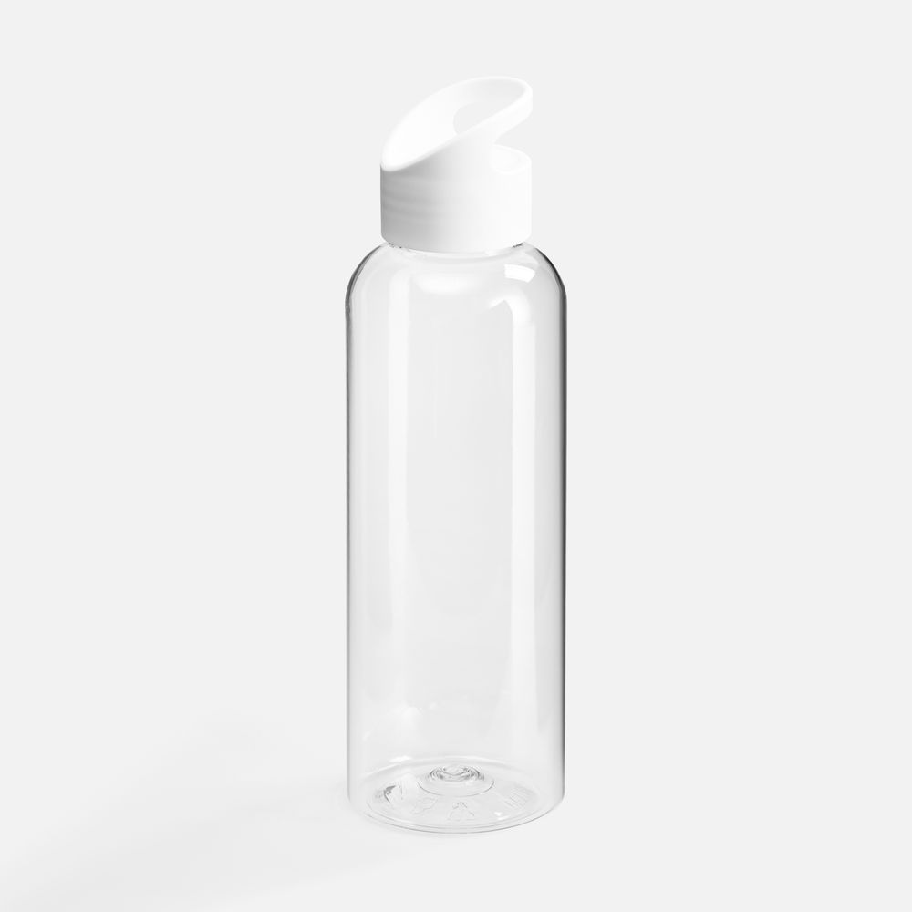 Бутылка для воды Plaske, прозрачная с белой крышкой