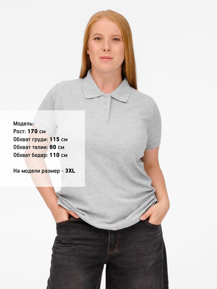 Рубашка поло женская Virma Premium Lady, серый меланж