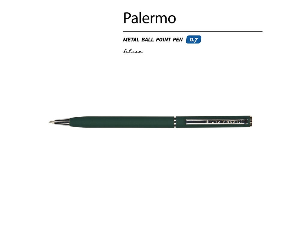 Ручка металлическая шариковая «Palermo», софт-тач
