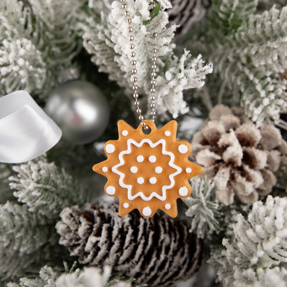 Мини-подвеска «Пряник», 3D-печать на заказ, снежинка