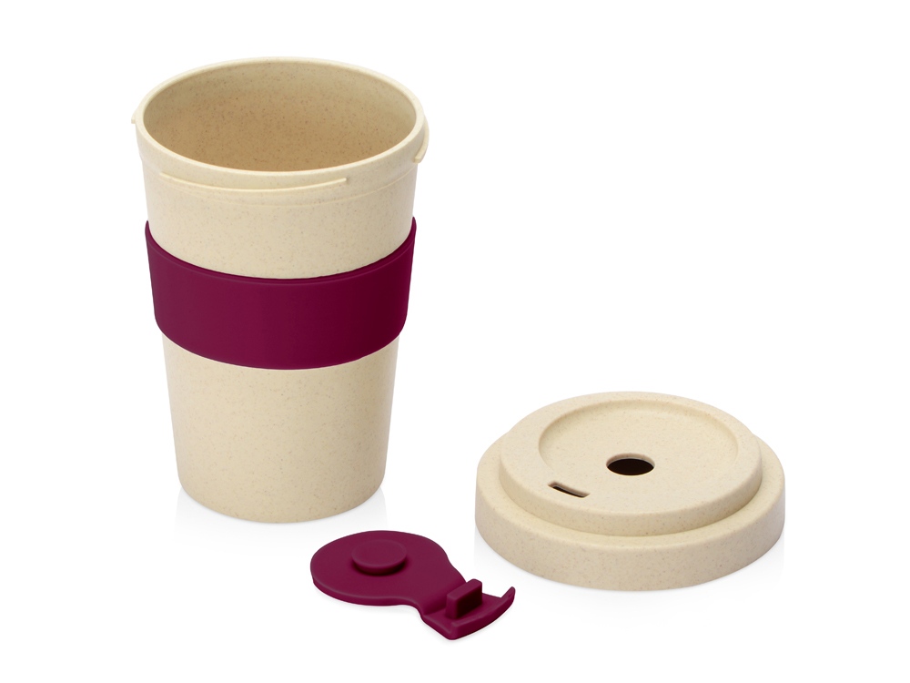 Стакан из пшеничного волокна Flava, burgundy