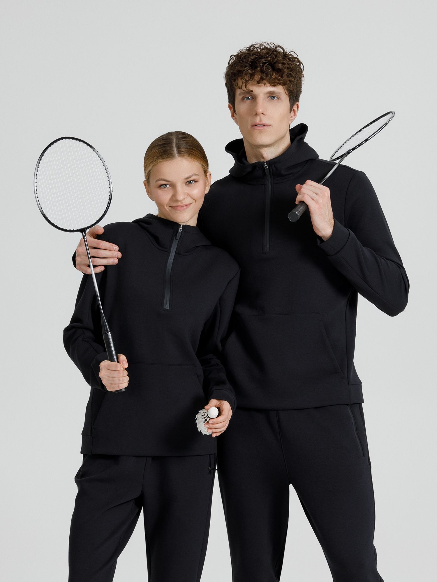 Набор для игры в бадминтон Gloucester, черно-серый