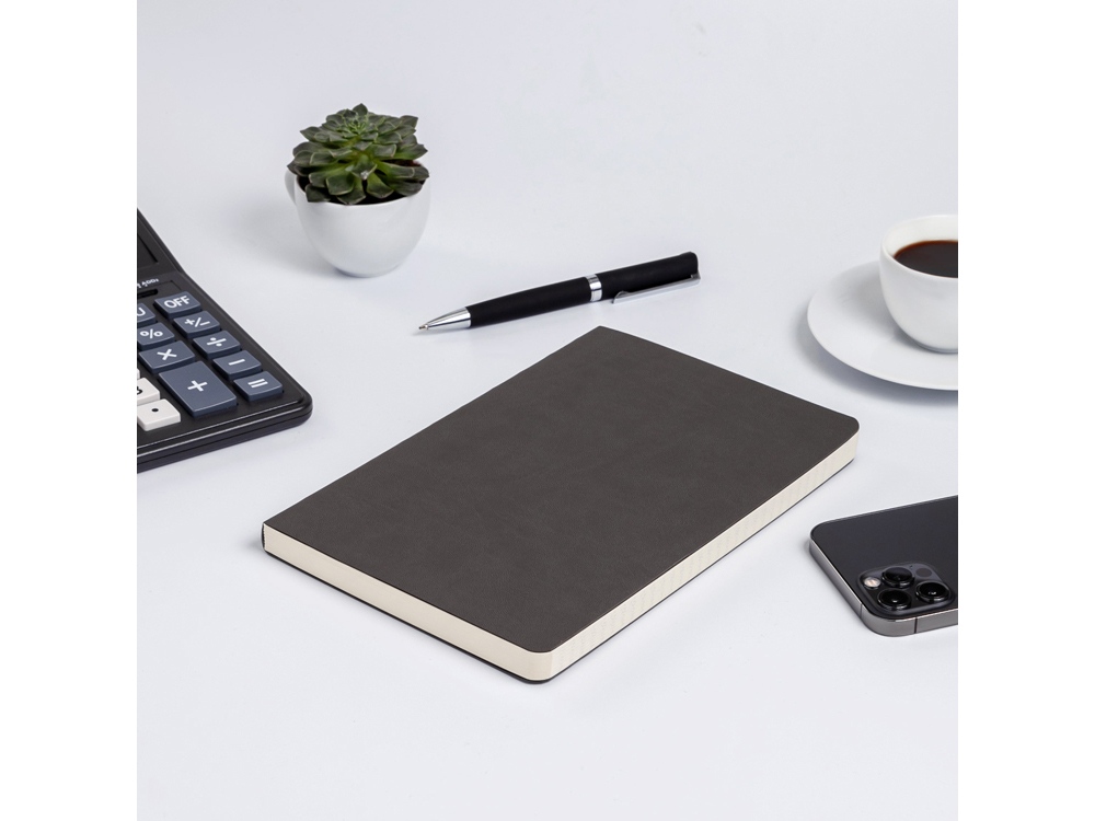 Ежедневник А5 недатированный Megapolis Velvet Flex, серый