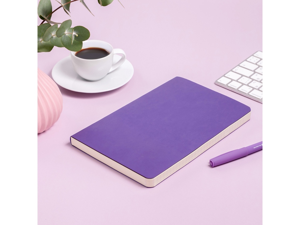 Ежедневник А5 недатированный Megapolis Velvet Flex, светло-фиолетовый