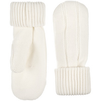 Варежки Knit Beat, белые (молочные), размер L/XL