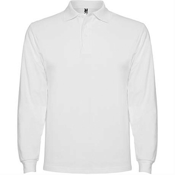 Футболка поло ESTRELLA L/S мужская, БЕЛЫЙ 2XL