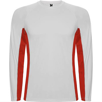 Спортивная футболка SHANGHAI L/S мужская, БЕЛЫЙ/КРАСНЫЙ L