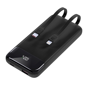Внешний аккумулятор Nero с быстрой зарядкой (до 22,5W), 10000 mAh, чёрный