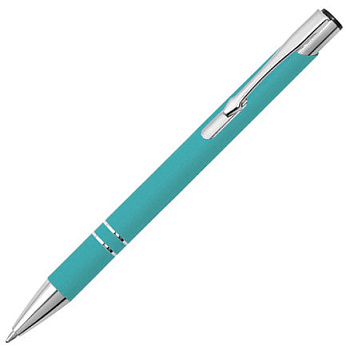 Ручка шариковая Legend Soft Touch, бирюзовая 7709