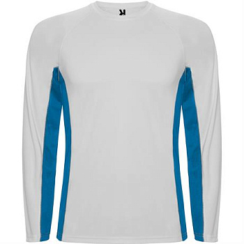 Спортивная футболка SHANGHAI L/S мужская, БЕЛЫЙ/КОРОЛЕВСКИЙ СИНИЙ L