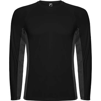 Спортивная футболка SHANGHAI L/S мужская, ЧЕРНЫЙ/ТЕМНЫЙ ГРАФИТ XL
