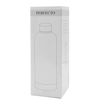Термобутылка Perfecto софт-тач, синий