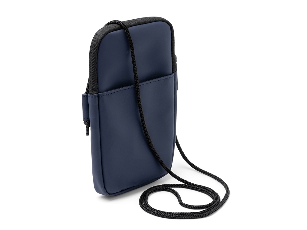 Сумка для мобильного телефона SEUL из экокожи, синий нейви