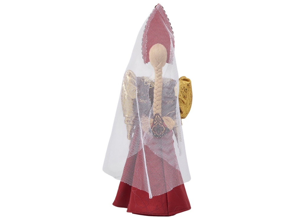 Подарочный набор: кукла фарфоровая, крем-мед, красный