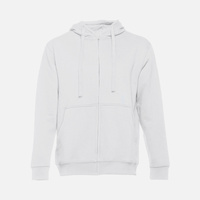 Толстовка мужская на молнии с капюшоном Amsterdam, белая, размер XXL