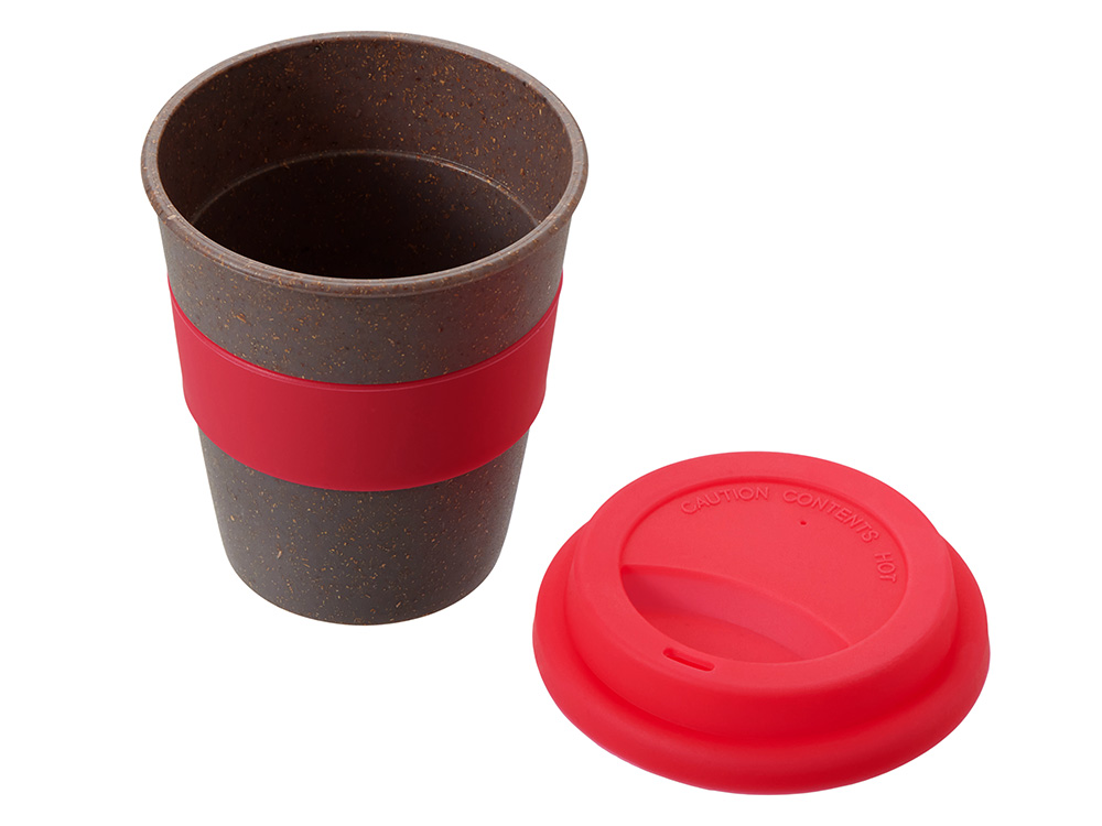 Стакан с силиконовой крышкой Cafe, розовый