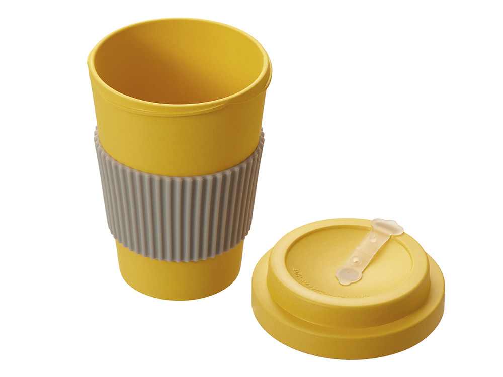 Термокружка Muffin из натуральных волокон, желтый