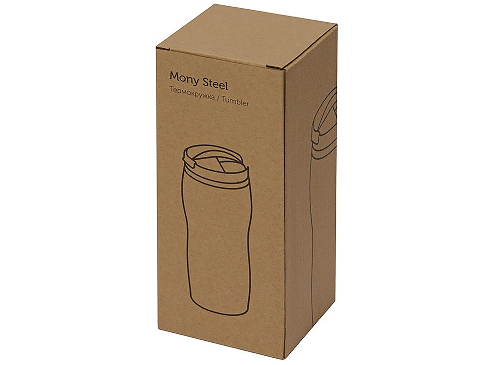 Термокружка Mony Steel 350 мл, soft touch, бежевый