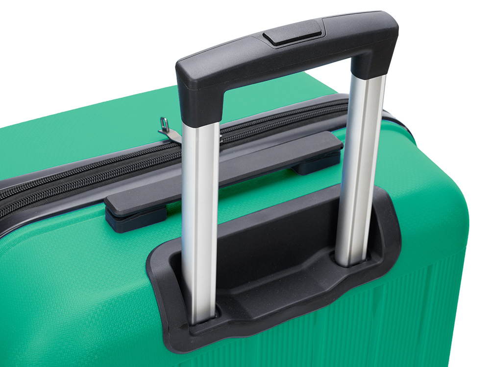 Чемодан TORBER В Отпуск, ярко-бирюзовый, полипропилен, 65,5 х 43,5 х 26 см, 62 л