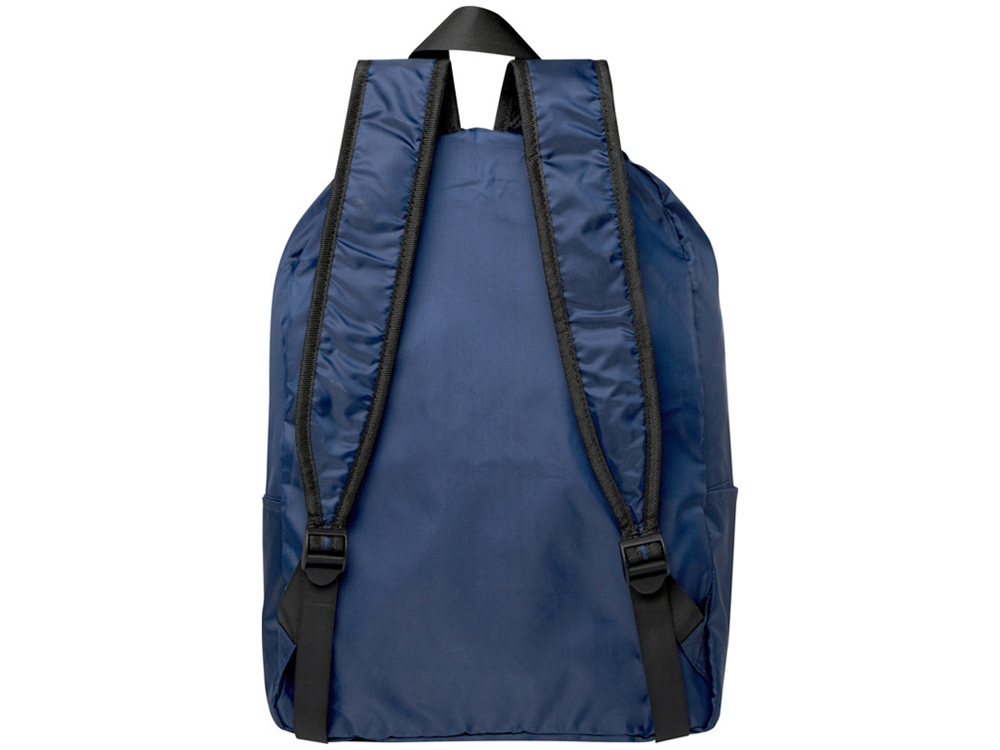 Складной рюкзак EcoFold объемом 15 л из переработанного ПЭТ-пластика - Темно - синий